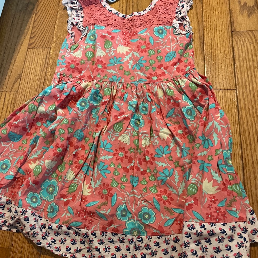 Pink floral, Matilda, Jane dress, size 6